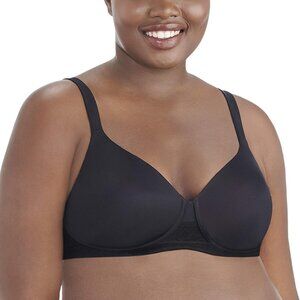 Vanity Fair Womens Breathable Luxe Full Figure Wirefree 71265 Bra Size 38C Black